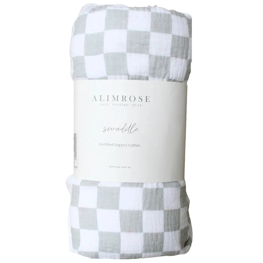 Grey Check Swaddle