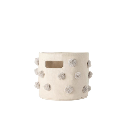 Pom Pom Mini Bin – Grey