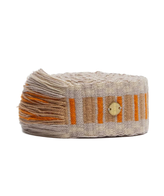 Belt with Fringe - Grey, Tan , Orange