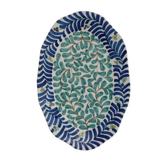 Hand-Painted Stoneware Platter