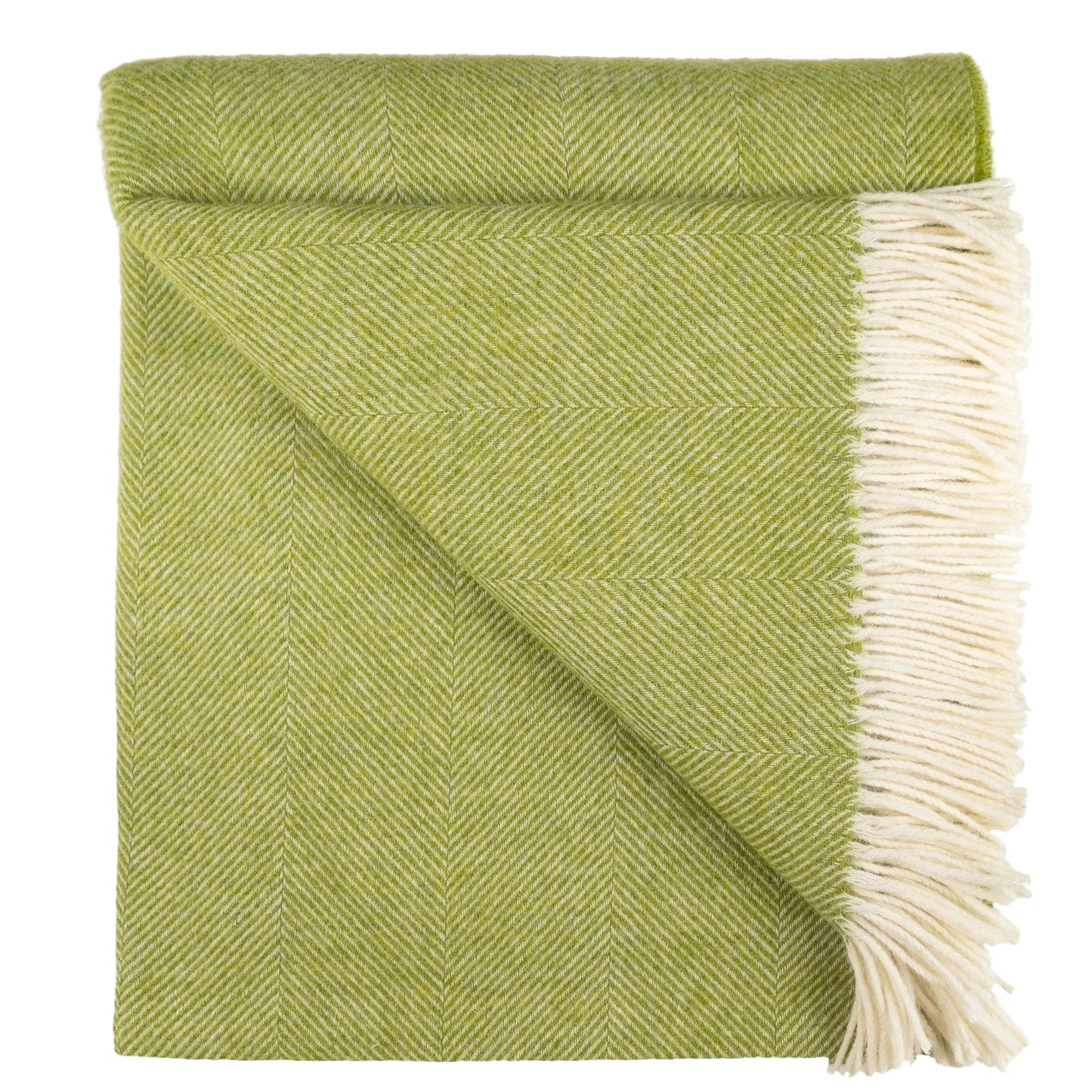 Herringbone Throw- Lime
