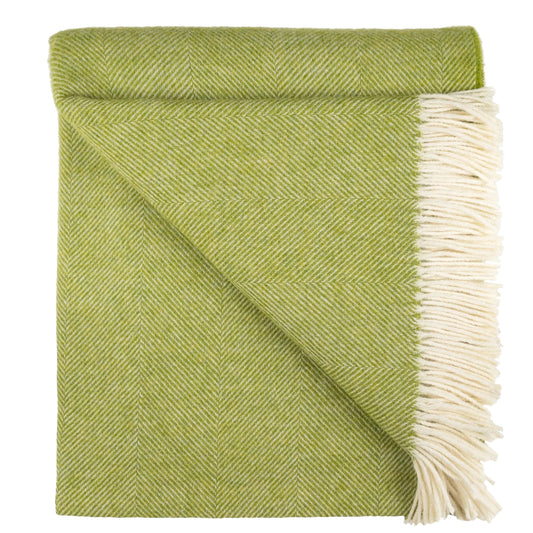 Herringbone Throw- Lime