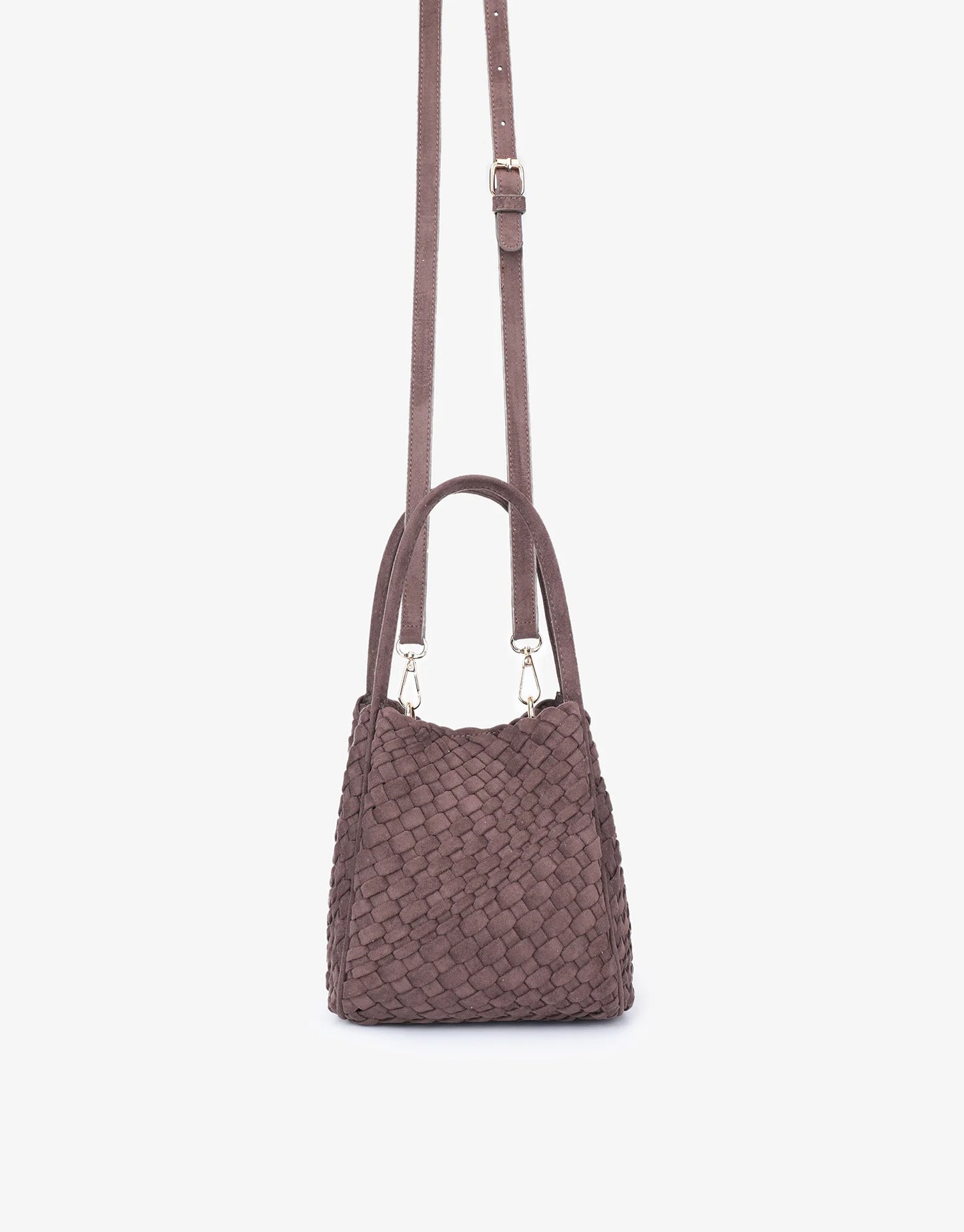 Mini Woven Tote- Chocolate