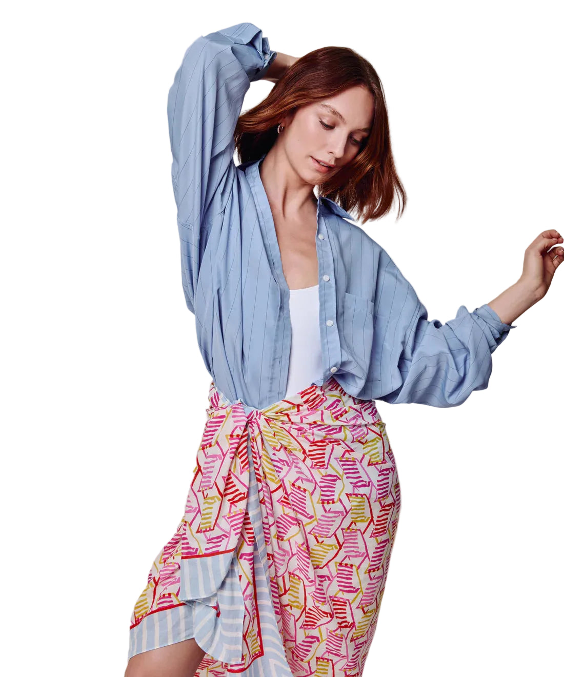 Beach Lounge Sarong - Hot Coral
