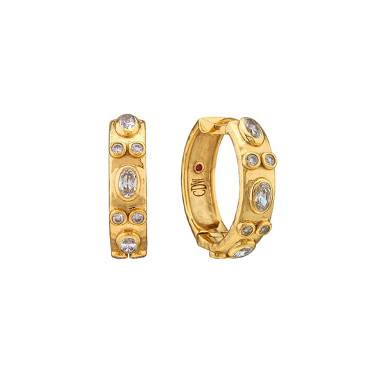 Cubic Zirconia Hoop Earrings