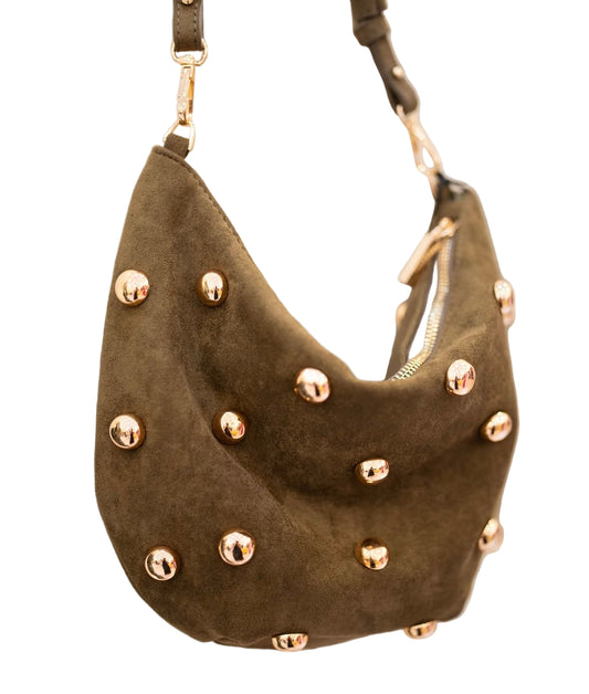 Studded Purse- Olive