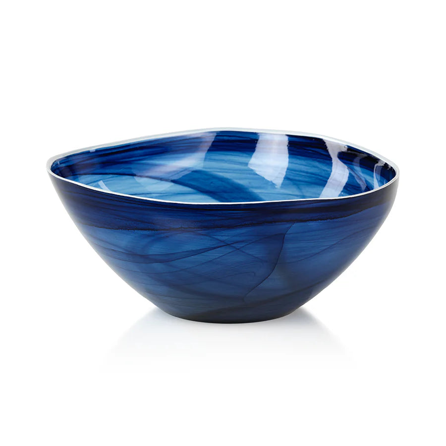 Large Indigo Alabaster Bowl