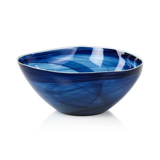 Large Indigo Alabaster Bowl