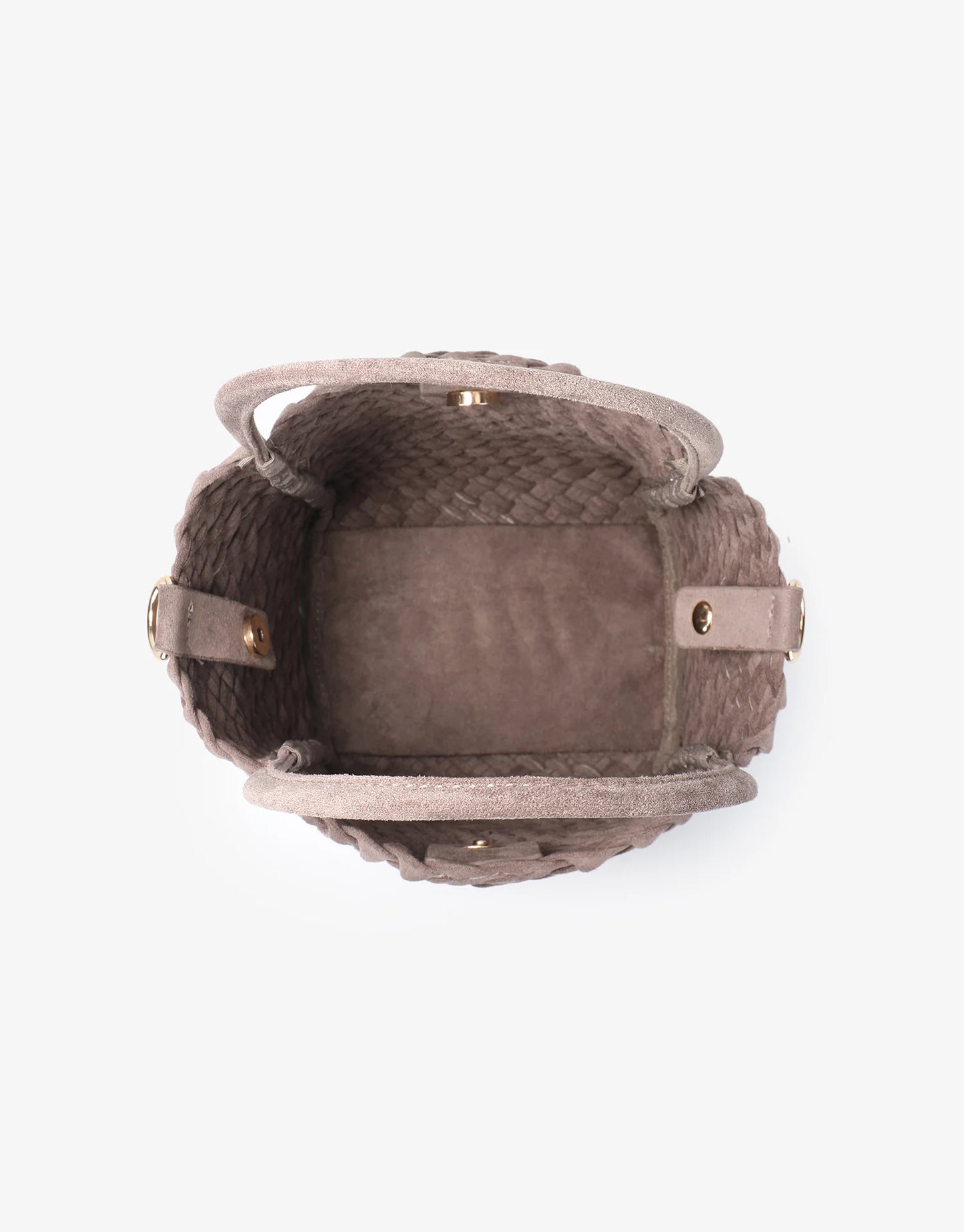 Mini Woven Tote- Dark Taupe