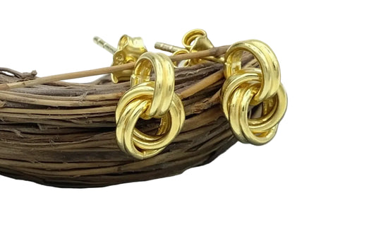 Interwoven Mini Circle Earrings