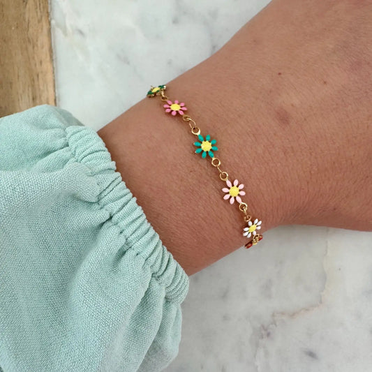 Kid's Colorful Flower Bracelet