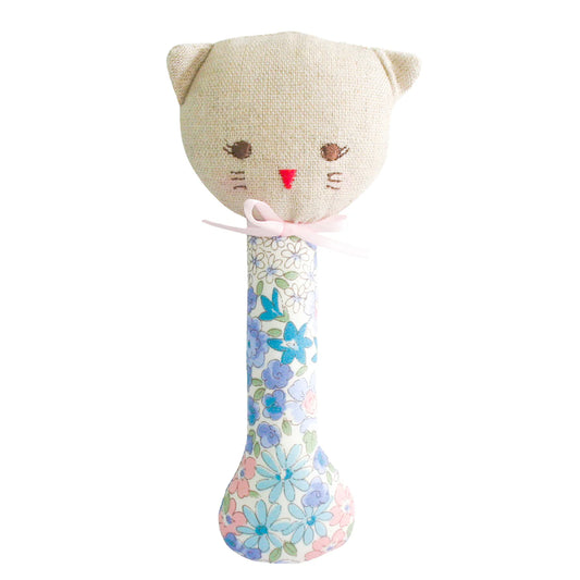 Kitty Stick Rattle Liberty Blue
