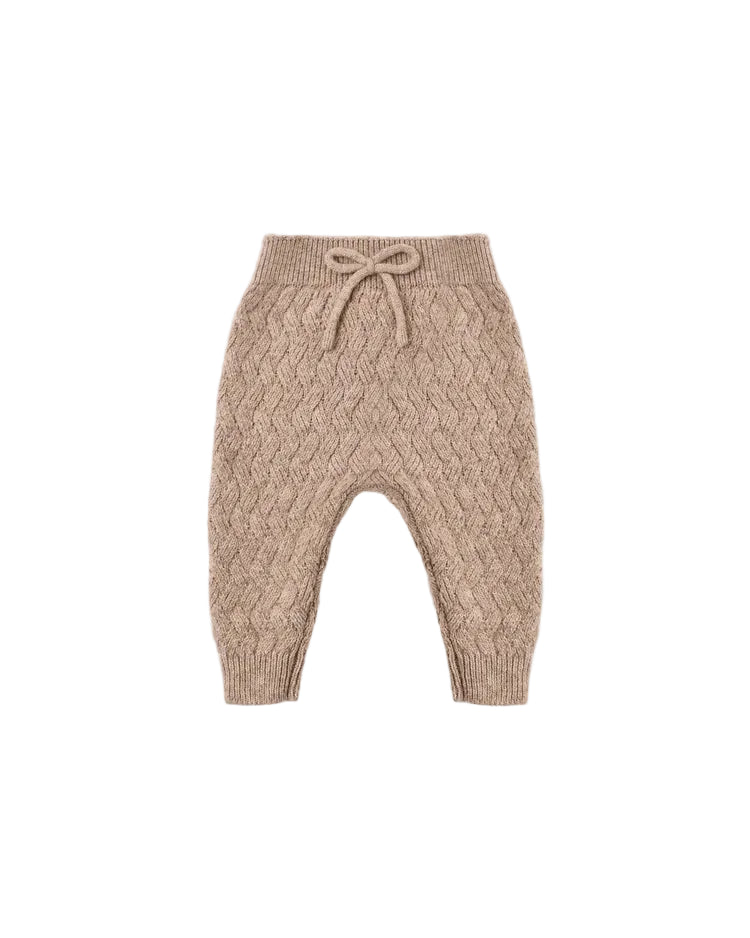 Knit Pant- Heathered Almond