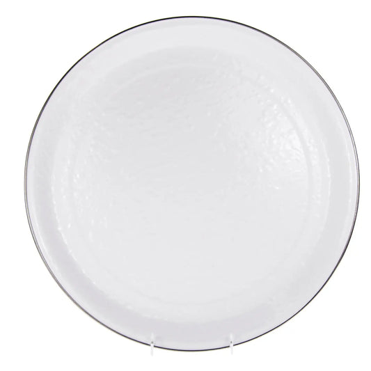 Large Enamel Tray – White