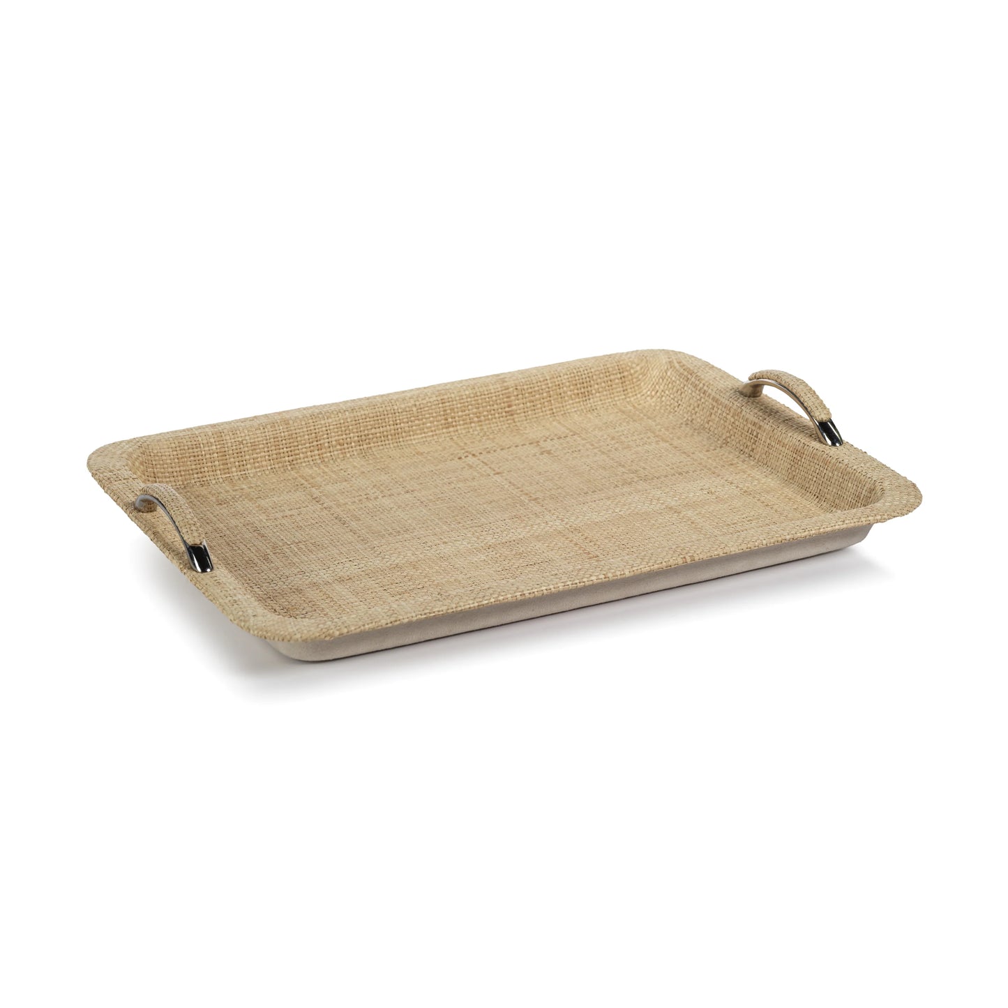 Large Raffia Serving Tray