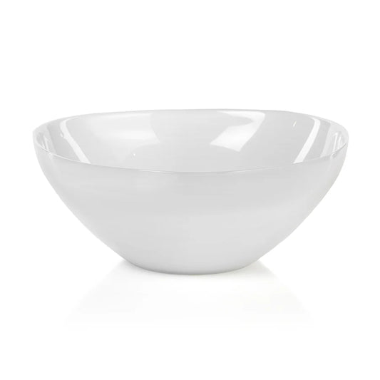 Large White Alabaster Bowl