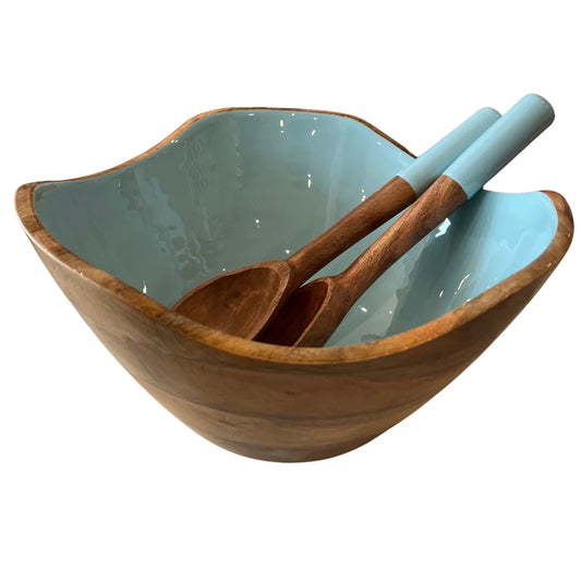 Light Blue Bowl and Server Set
