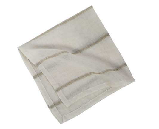 Linen Gauze Napkins in Celery Set