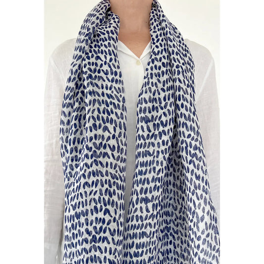 Linen Scarf – Speck Navy