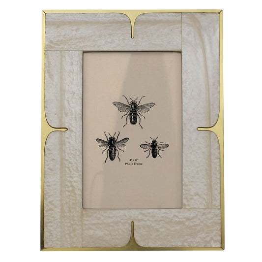 MOP Resin & Brass Frame