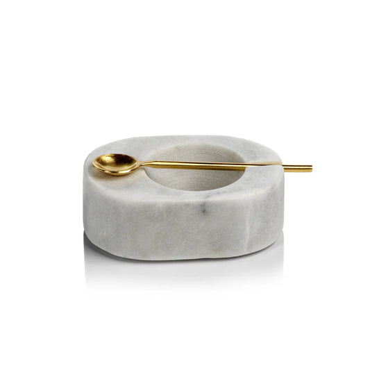 Marble Salt Bowl w/spoon
