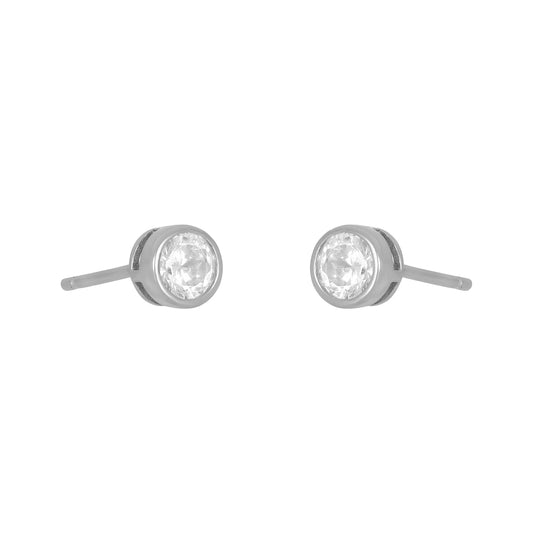Marisol Earrings- 4mm Silver