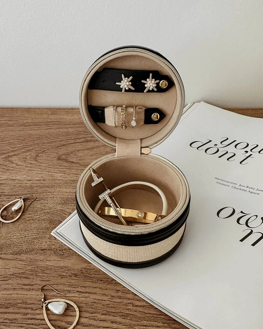 Round Jewelry Box - Black
