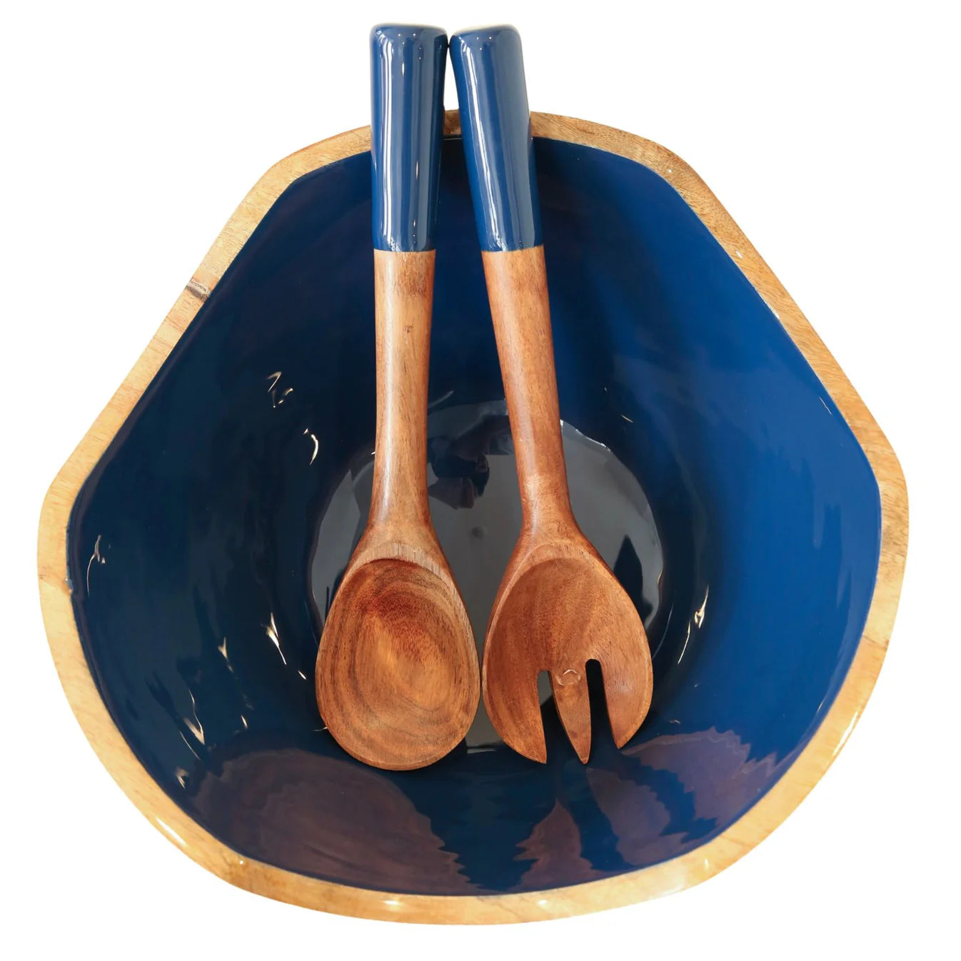 Navy Bowl and Server Set