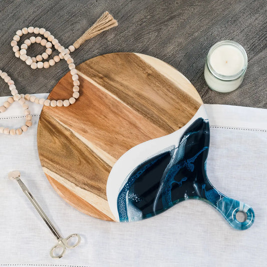 Large Board with Handle – Navy and White