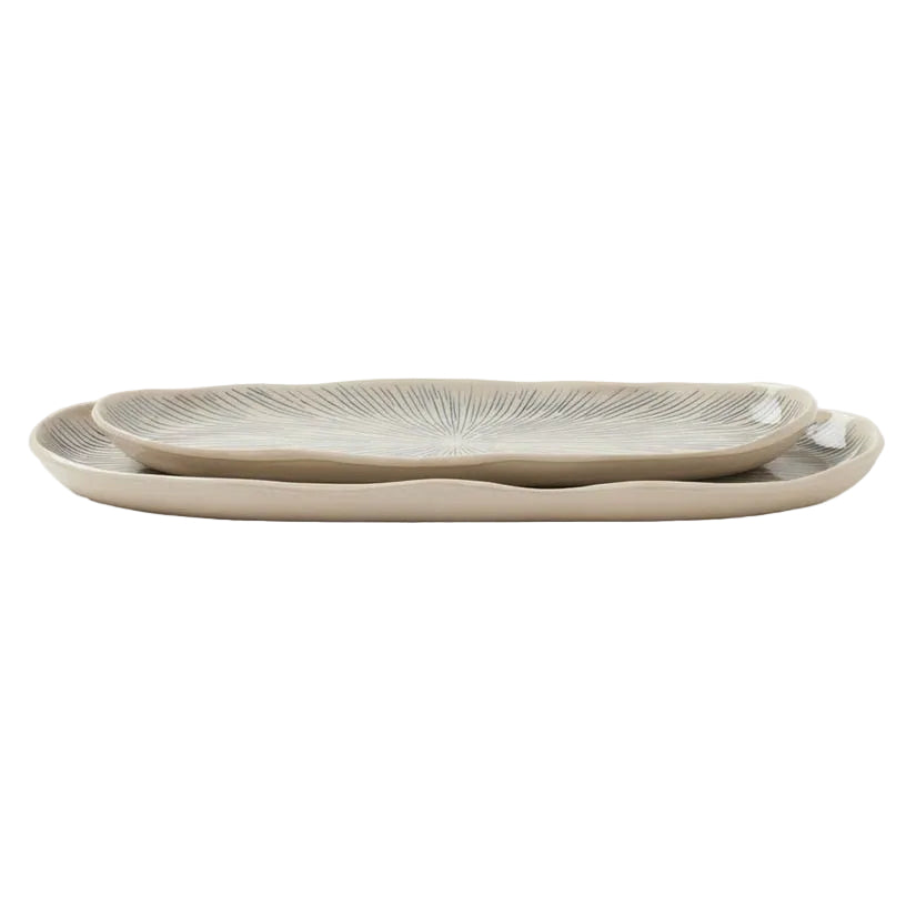 Serving Tray Set – Navy and Cream
