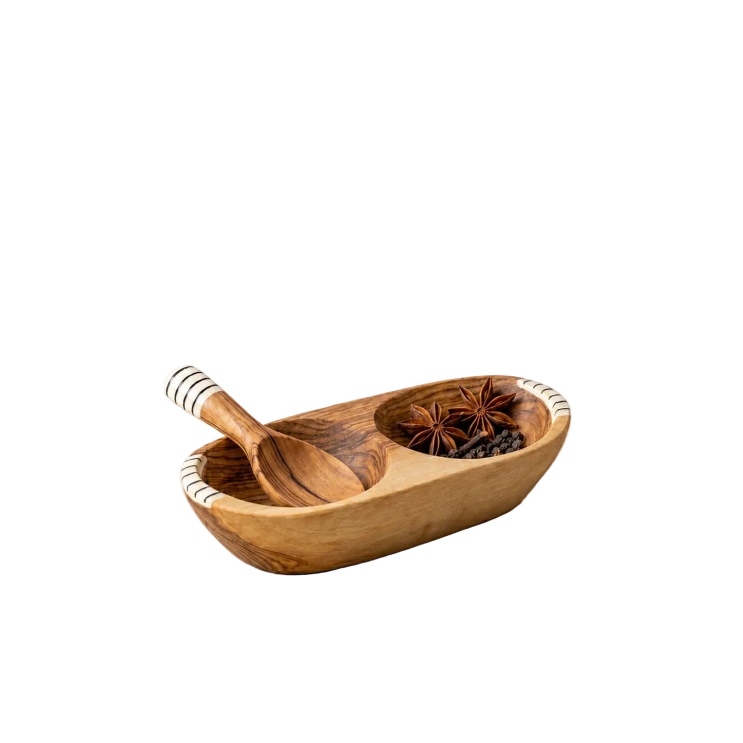 Olive Wood Spice Cellar with Spoon