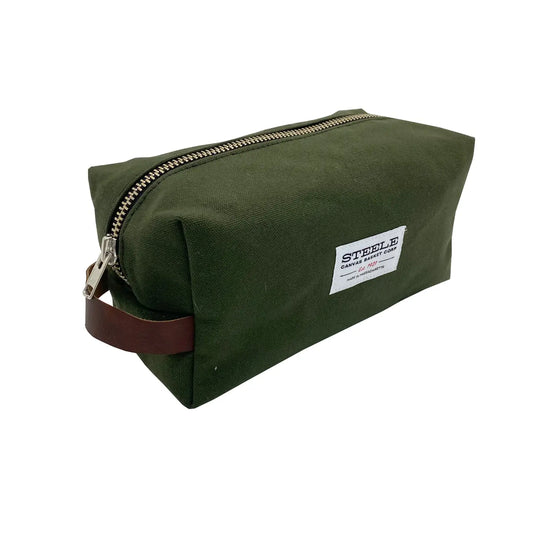 Olive Canvas Dopp Kit