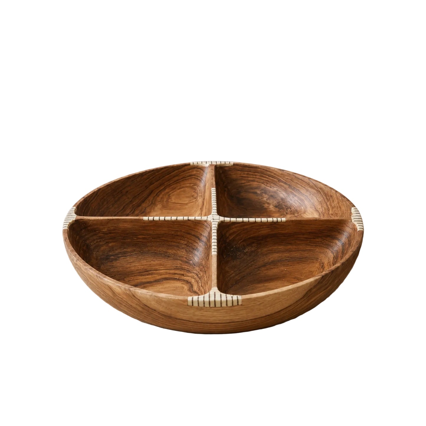 Olive Wood Divided Serve Bowl