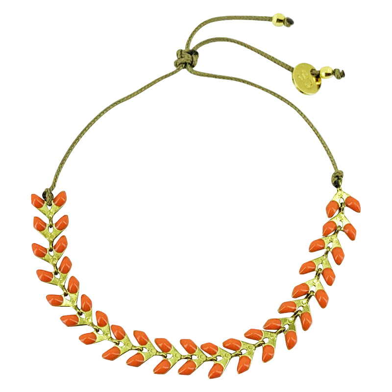 Orange Enamel Bracelet
