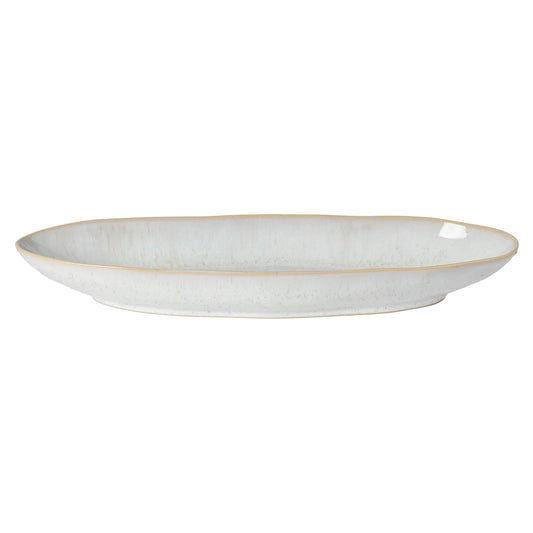 Sand Beige Oval Platter - 16-Inch