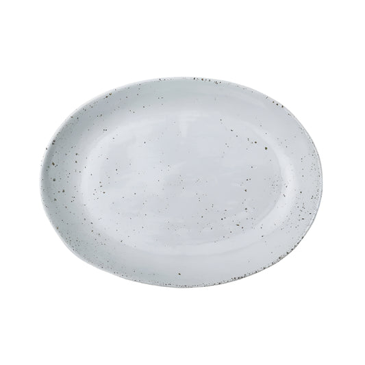 Oval Serving Platter – White Salt
