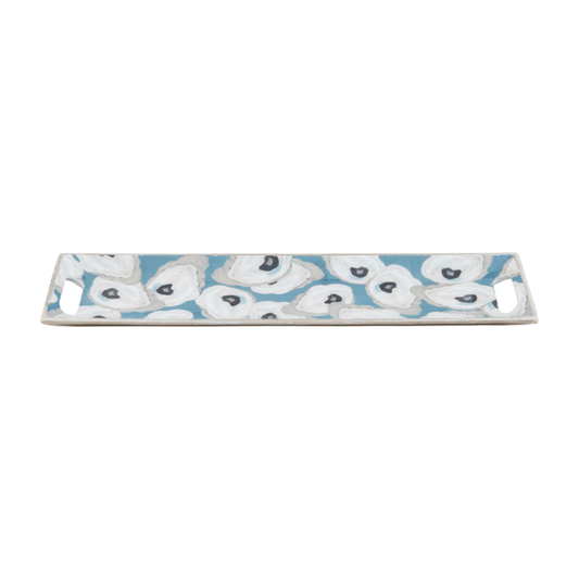 Metal and Enamel Oyster Tray