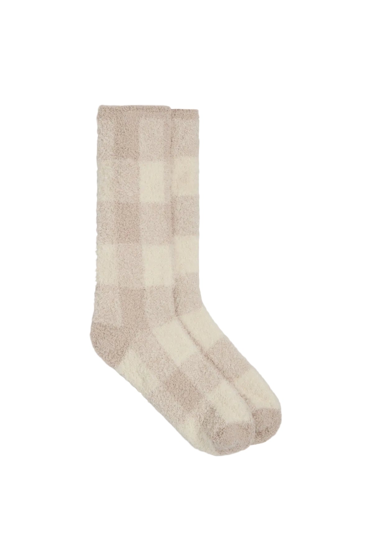 Plaid Socks - Stone