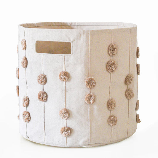 Pom Pom Storage Bin-Taupe