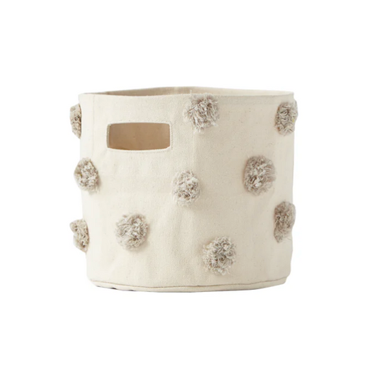 Pom Pom Mini Bin – Grey