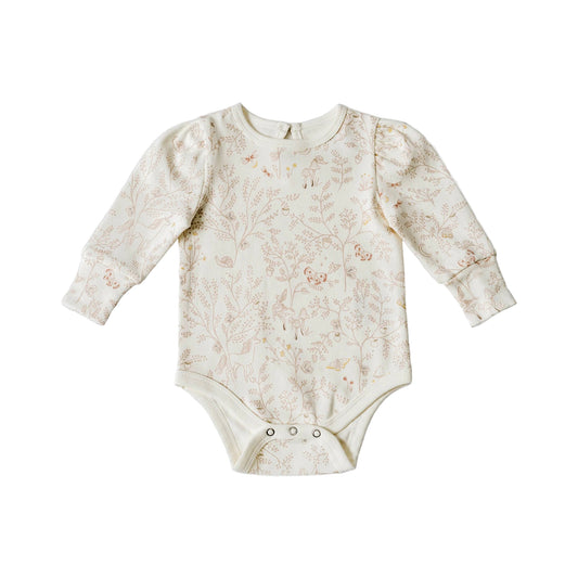 Puff Sleeve One Piece- Secret Garden