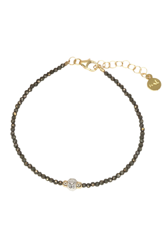 Pyrite Om Bracelet