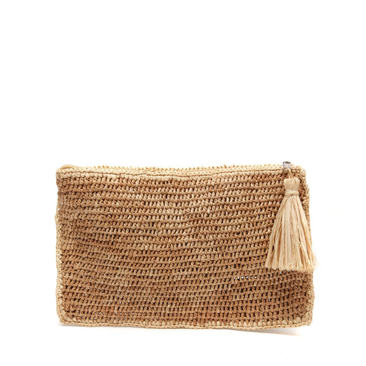 Raffia Pouch – Solid Natural