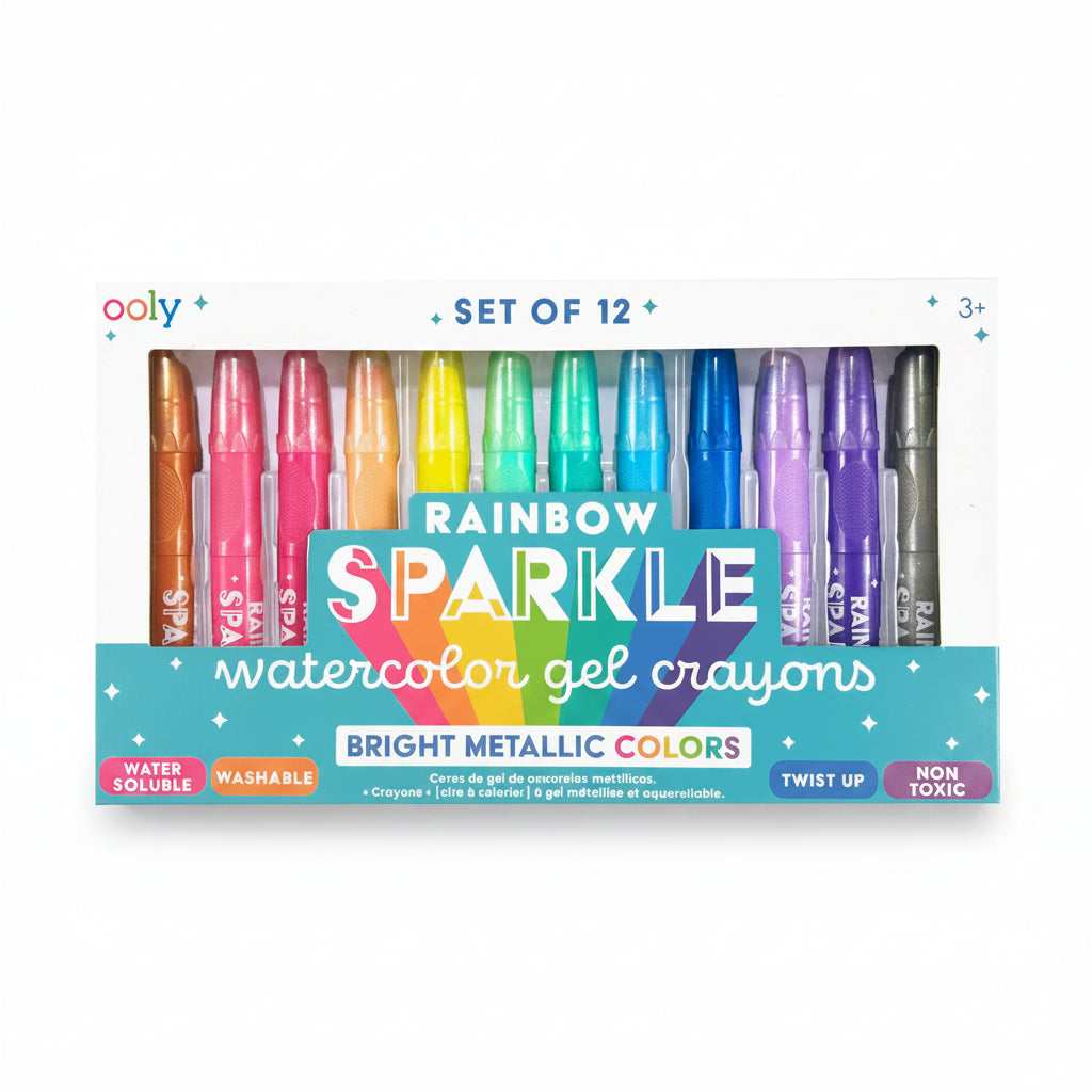 Rainbow Sparkle Metallic Watercolor Gel Crayons
