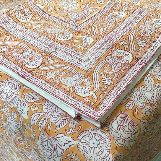 Rashmi Orange Tablecloth – 60 x 90