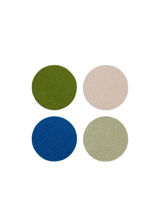 Round Felt Coasters - Terrain