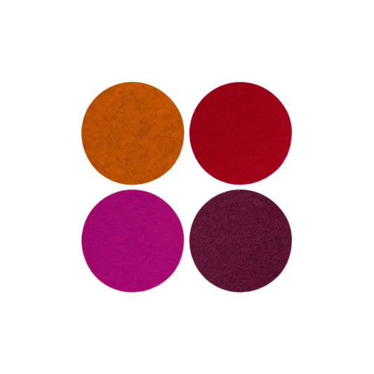 Round Felt Coasters – Bordeaux