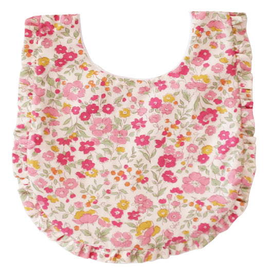 Ruffle Edge Bib- Rose Garden