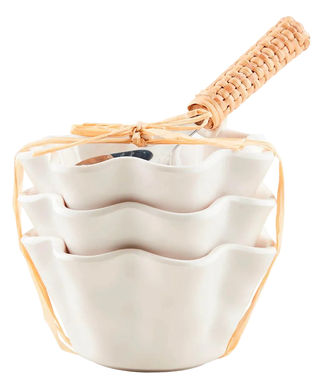 Ruffle Melamine Tidbit Set
