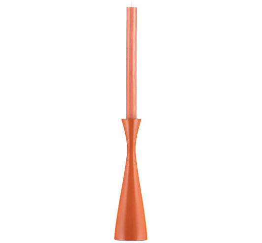 Tall Orange Taper Holders - Set of 2